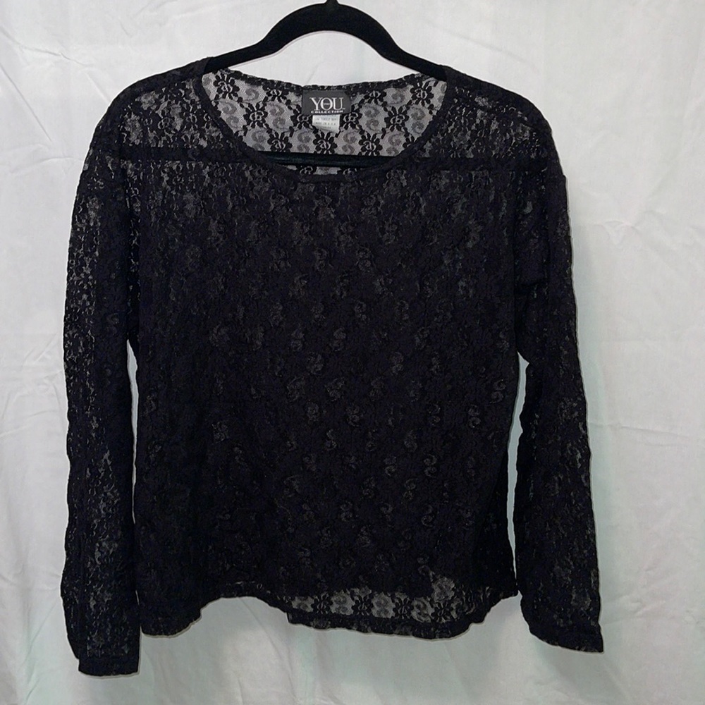 EUC 3X Sheer Lace Top